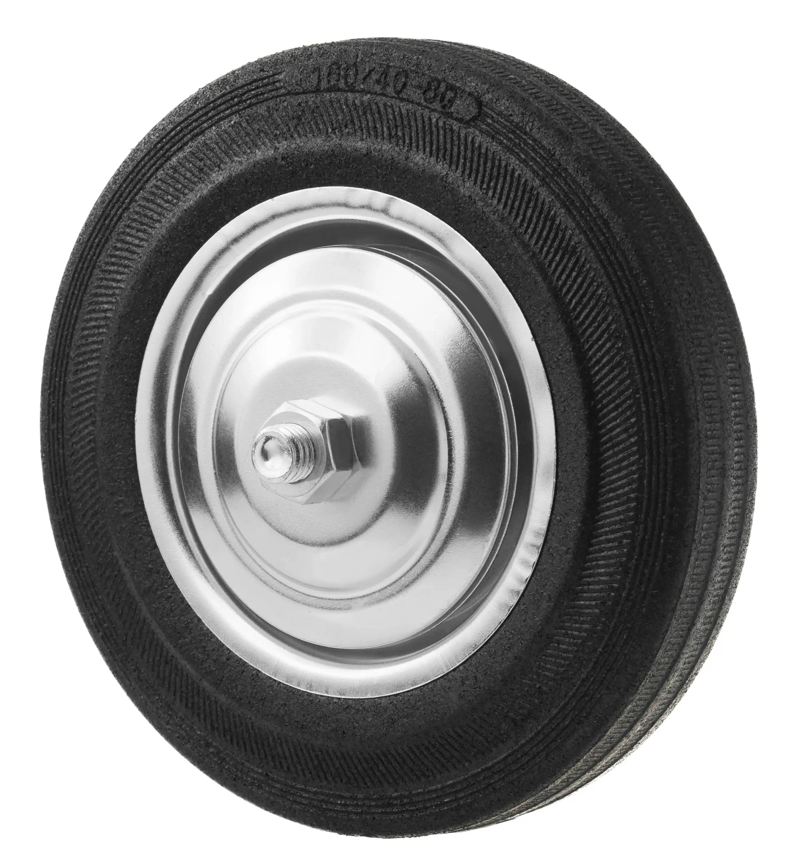Промышленное колесо без крепления, диаметр 160мм, черная резина, роликовый подшипник - C 63