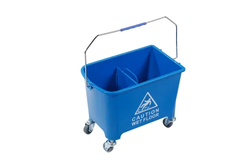 Ведро на колесах 20 л, синее, пластиковый отжим - H0110(B)