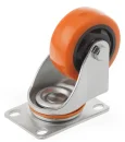 SCM 93 - Оранжевое колесо из термопластичного эластомера 75 мм (поворот., площадка, шарикоподшипник)